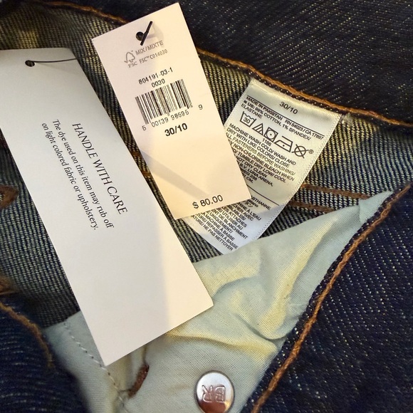 Banana Republic Girlfriend Mid-Rise Women's Dark Blue Straight Leg Jeans size 10 - Picture 4 of 4